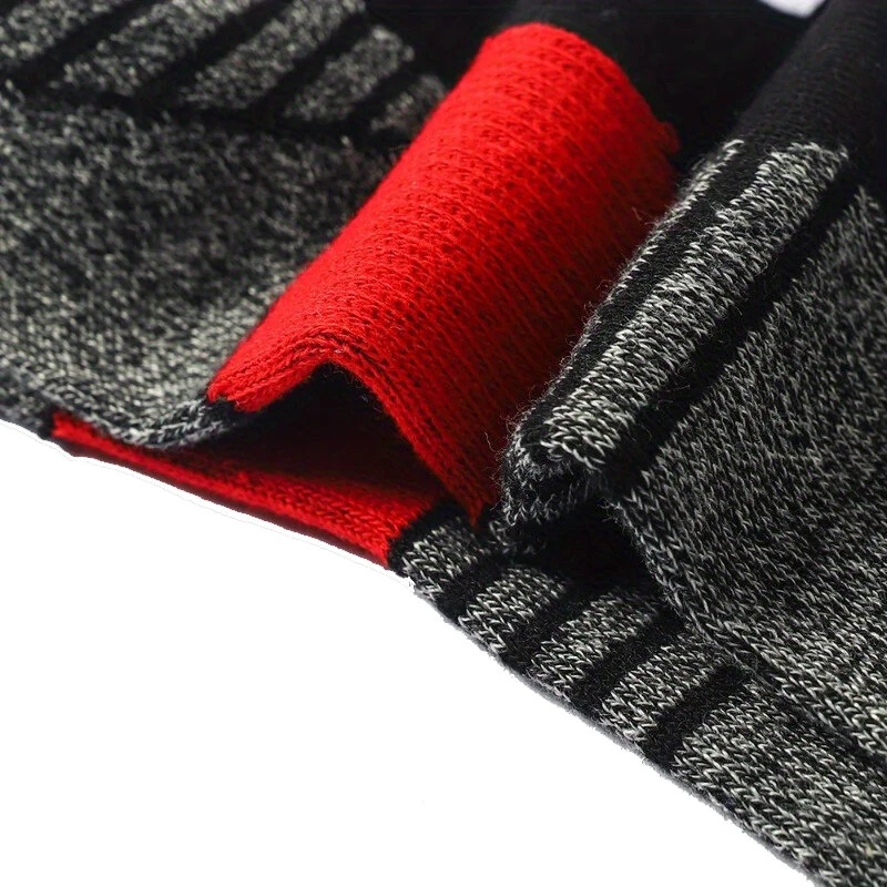 (image for) 5 Pairs Men's Cotton Breathable Athletic Short Socks, Men's Low Cut Sweat-Wicking Ankle Socks, High Quality Casual Soft Summer Sports Socks