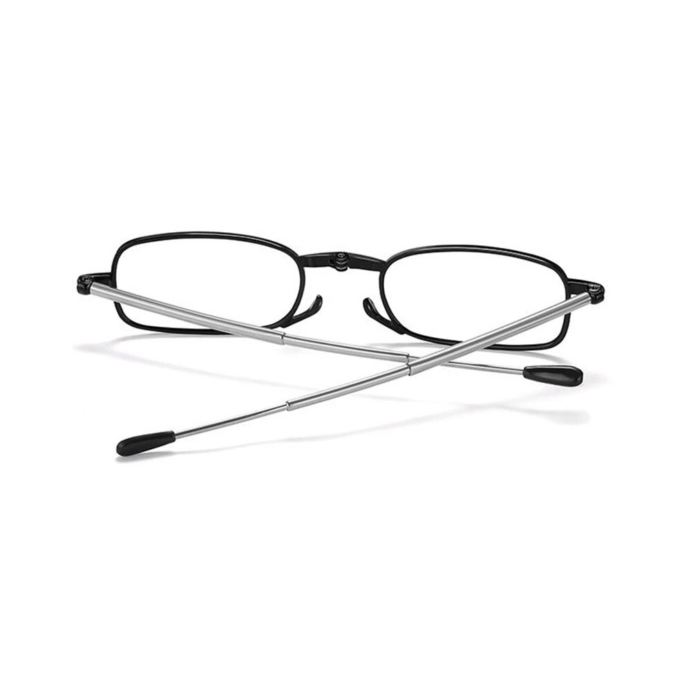 (image for) Portable Folding Reading Glasses with Buckle Storage Bag HD Anti-Blue Light Anti-Radiation Glasses Presbyopic Glasses for Women Men